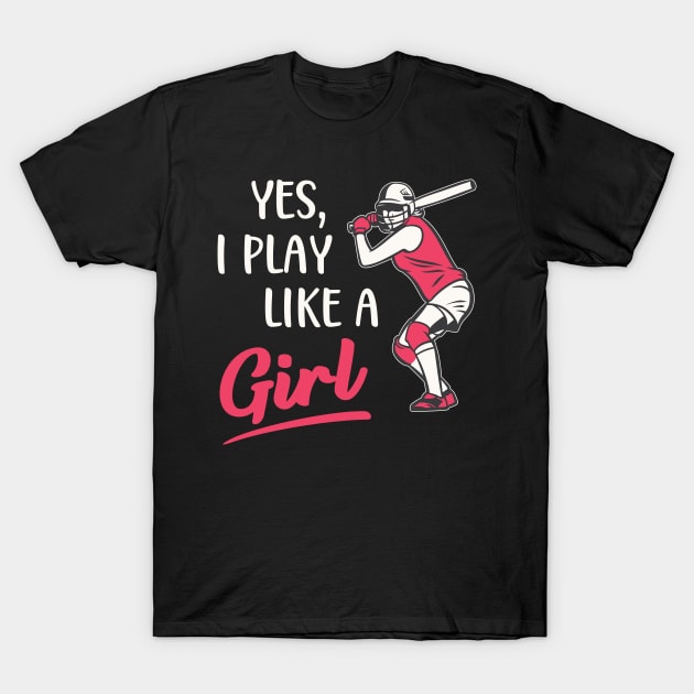 Female Baseball Player Girl T-Shirt by Foxxy Merch